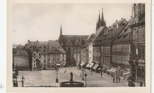 [Ansichtskarte] BÖHMEN & MÄHREN - EGER / CHEB, Adolf Hitler Platz. 