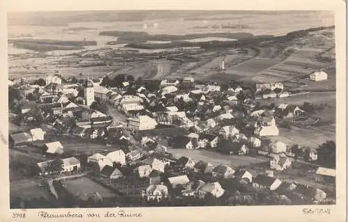 [Ansichtskarte] BÖHMEN & MÄHREN - PFRAUMBERG / PRIMDA, Blick von der Ruine, Foto Wolff. 