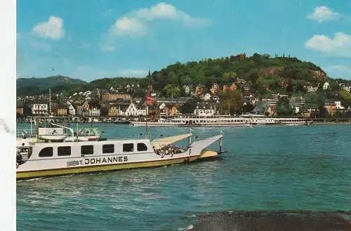 [Ansichtskarte] 5460 LINZ, Blick von Kripp, Rheinfähre St. Johannes, KD - Dampfer. 