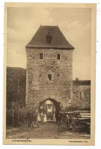 [Ansichtskarte] 5358 BAD MÜNSTEREIFEL, Heisterbacher Tor, belebte Szene, Verlag Schulte. 