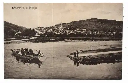 [Ansichtskarte] 5580 TRABEN - TRARBACH - ENKIRCH, Moselfähre, 1928. 