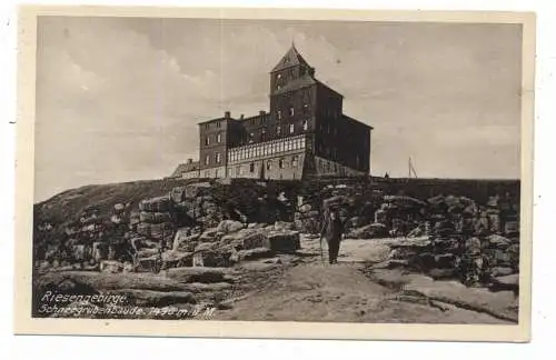 [Ansichtskarte] NIEDER - SCHLESIEN - PETERSDORF / PIECHOWICE, Schneegrubenbaude, Verlag Höckendorf. 