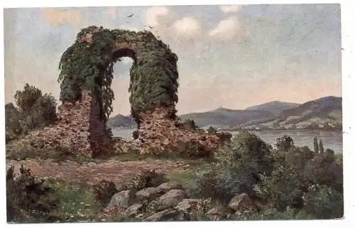 [Ansichtskarte] 5480 REMAGEN - ROLANDSECK, Rolandsbogen, Künstler - Karte Paul Pützhofen. 