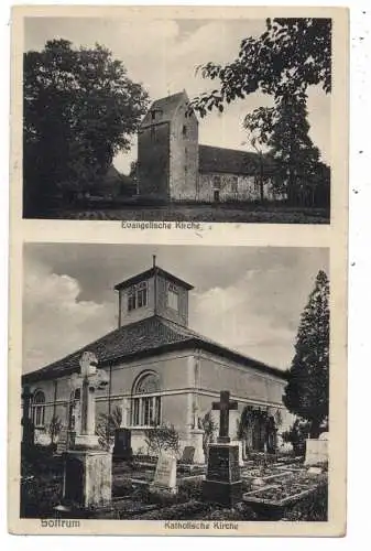 2724 SOTTRUM, Evangelische / Katholische Kirche mit Friedhof, Verlag Flohr