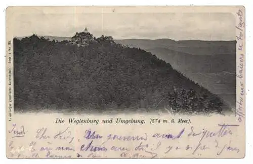 6783 DAHN - SCHÖNAU, Wegelnburg und Umgebung, Verlag Luxemb. graph. Kunstanstalt /Bernhoeft, ca. 1900