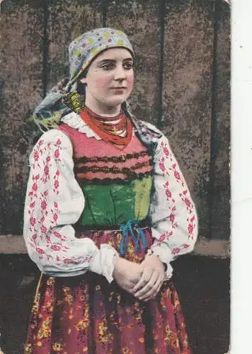 POLEN / POLSKA - POLNISCHE TRACHT, 1916, Deutsche Feldpost Warschau