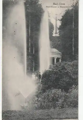 4190 KLEVE, Amphitheater und Wasserkünste, 1915, Feldpost Reservelazarett Cleve, Verlag Labs