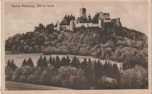 [Ansichtskarte] 5488 ADENAU, Ruine Nürburg, Brfm. fehlt. 
