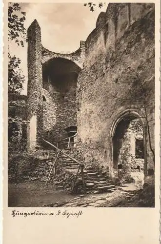 NIEDER - SCHLESIEN - HIRSCHBERG - HERMSDORF / JELENIA GORA, Ruine Kynast, Hungerturm, 1937