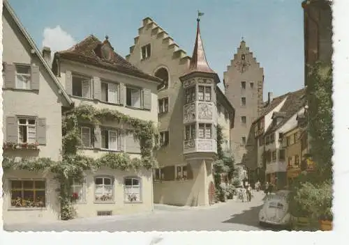 [Ansichtskarte] 7758 MEERSBURG, Marktplatz / Obertor, 1956, VW - Käfer. 