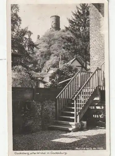 [Ansichtskarte] 5300 BONN - BAD GODESBERG, Alter Winkel, Blick auf die Godesburg, 1931, Brfm. fehlt. 