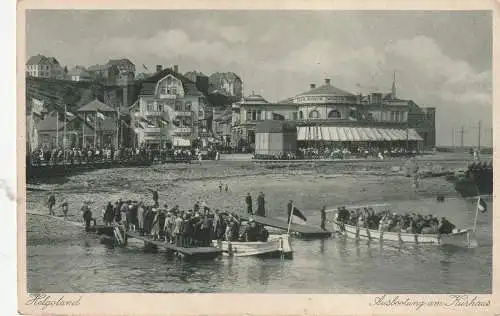 [Ansichtskarte] 2192 HELGOLAND, Ausbootung am Kurhaus, 1931. 