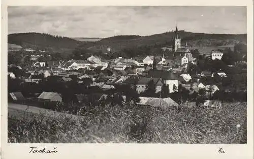 [Ansichtskarte] BÖHMEN & MÄHREN - TACHAU / TACHOV, Gesamtansicht, rücks. keine AK-Einteilung. 