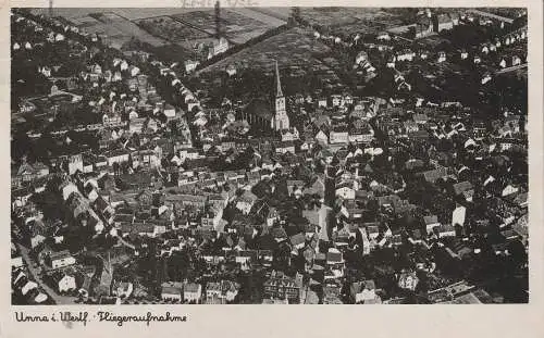 [Ansichtskarte] 4750 UNNA, Fliegeraufnahme, 1942. 