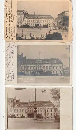 1000 BERLIN, 3 AK Französische Botschaft, teils Photo-AK, Schriftwechsel nach Frankreich, u.a. an den Attache, 1907