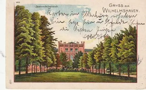 [Ansichtskarte] 2940 WILHELMSHAVEN, Stationschefgebäude, 1901. 
