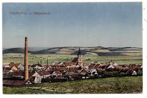 [Ansichtskarte] A 8350 FEHRING, Blick über den Ort, 1918/19. 