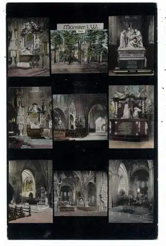 [Ansichtskarte] 4400 MÜNSTER, Dom, 9 handcolorierte Ansichten, 1913. 