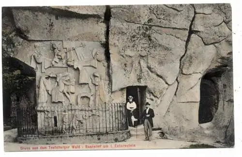 [Ansichtskarte] 4930 DETMOLD, EXTERNSTEINE, Basrelief I. Externstein, Verlag Stengel. 