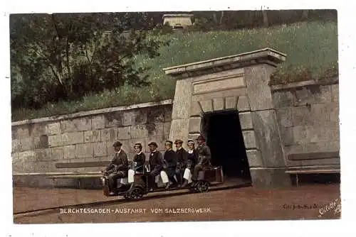 [Ansichtskarte] 8240 BERCHTESGADEN, Ausfahrt vom Salzbergwerk, Künstler-Karte Carl Schultze, TUCK - Oilette. 