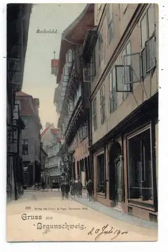 [Ansichtskarte] 3300 BRAUNSCHWEIG, Meinhardshof, 1899, handcoloriert. 