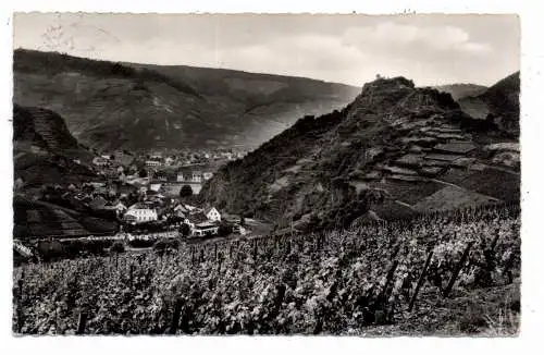 [Ansichtskarte] 5486 ALTENAHR - MAYSCHOSS mit Saffenburg, Blick aus den Weinbergen, 1961. 