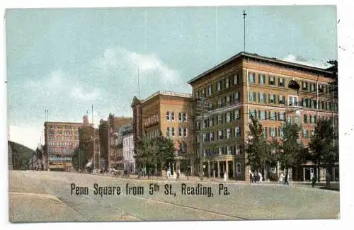 [Ansichtskarte] USA - PENNSYLVANIA - READING, Penn Square. 