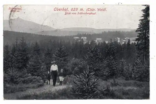 0-6055 OBERHOF, Blick vom Schloßbergkopf, Spaziergänger, 1922