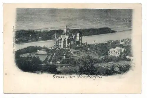 [Ansichtskarte] 5330 KÖNIGSWINTER, Blick auf die Drachenburg und Umgebung, um 1900. 
