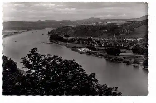 [Ansichtskarte] 5462 BAD HÖNNINGEN, Blick von Burg Rheineck auf Bad Hönningen und das Siebengebirge, 1960. 