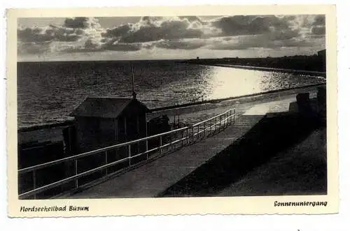 [Ansichtskarte] 2242 BÜSUM, Sonnenuntergang, 195... 