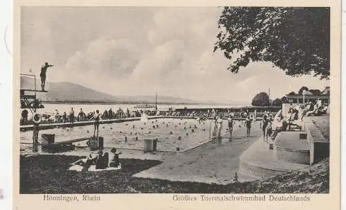 [Ansichtskarte] 5462 BAD HÖNNINGEN, Größtes Thermalschwimmbad Deutschlands, 1935. 