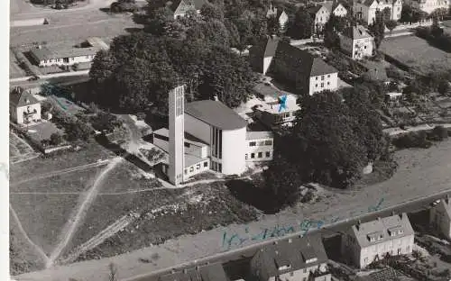 [Ansichtskarte] 4930 DETMOLD, St. Marien und Umgebung, Luftaufnahme 1958. 