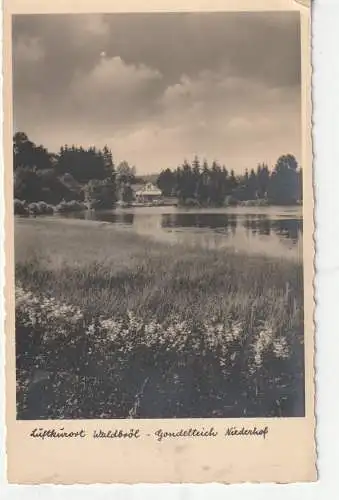 [Ansichtskarte] 5220 WALDBRÖL, Niederhof, Gondelteich, 1938. 