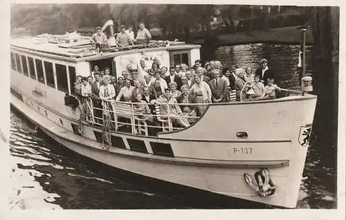 [Ansichtskarte] 1000 BERLIN - TREPTOW, Schifffahrt nach Marienlust, 1960, Photo in AK - Größe. 