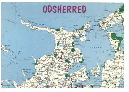 LANDKARTE / MAP,  Odsherred / Schweden