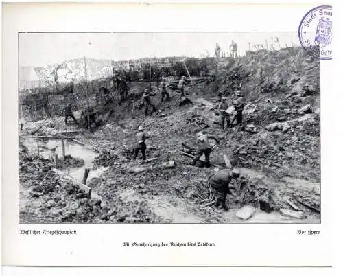 B 8900 YPERN / IEPER, 1.Weltkrieg, Schanzarbeiten Deutscher Soldaten, Photo 24 x 16,7 cm
