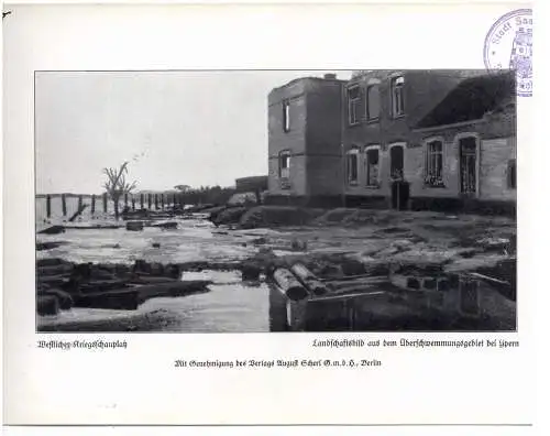 B 8900 YPERN / IEPER, 1.Weltkrieg, Überschwemmungsgebiet bei Ypern, Photo 24 x 16,7 cm