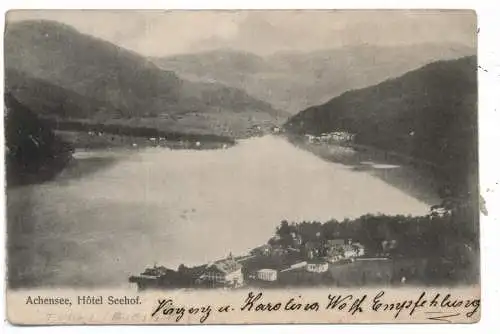 [Ansichtskarte] A 6215 ACHENKIRCH - ACHENSEE, Hotel Seehof, ca. 1900. 