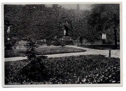 5400 KOBLENZ - RAUENTAL, Marienhaus, Garten, Madonna, 30er Jahre