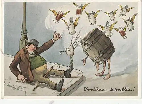 [Ansichtskarte] HUMOR - BIER / ALKOHOL, 1965. 