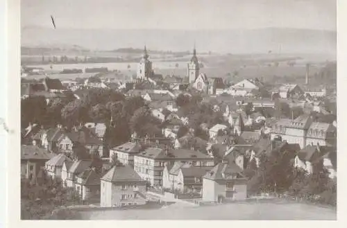 BÖHMEN & MÄHREN - MÄHRISCH SCHÖNBERG / SUMPERK, Blick vom Nordostrand, REPRO