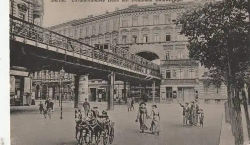 [Ansichtskarte] 1000 BERLIN - SCHÖNEBERG, Bülowstrasse, Hochbahn, durchbrochenes Haus. 