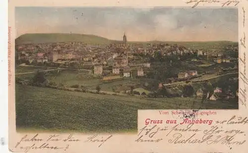 [Ansichtskarte] 0-9300 ANNABERG - BUCHHOLZ, Blick vom Scheibenberg, 1904. 