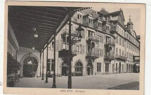 [Ansichtskarte] 5427 BAD EMS, Kurhaus, 1919. 