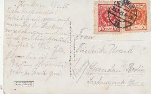 [Ansichtskarte] PL 30000 KRAKAU / KRAKOW, Rynek, Ratusz.... 1923. 