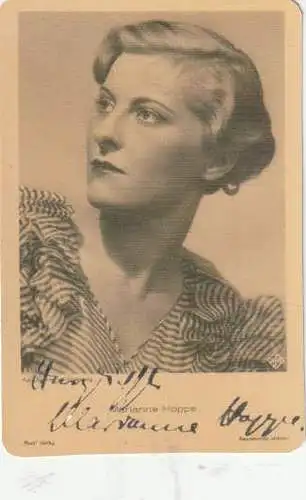 FILM STARS - MARIANNE HOPPE, Autogramm