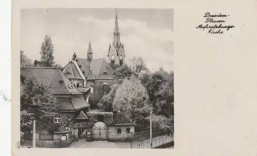 [Ansichtskarte] 0-8000 DRESDEN - PLAUEN, Auferstehungskirche, 1953. 