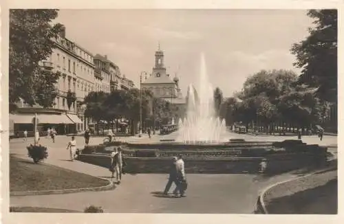 [Ansichtskarte] 5300 BONN, Springbrunnen am Kaiserplatz, 1939. 