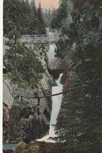 [Ansichtskarte] SLOWAKEI / SLOVENSKO - 062 01 VYSOKE TATRY, Oriasi vizeses / Rissen - Wasserfall, 1906, Verlag Trenkler. 